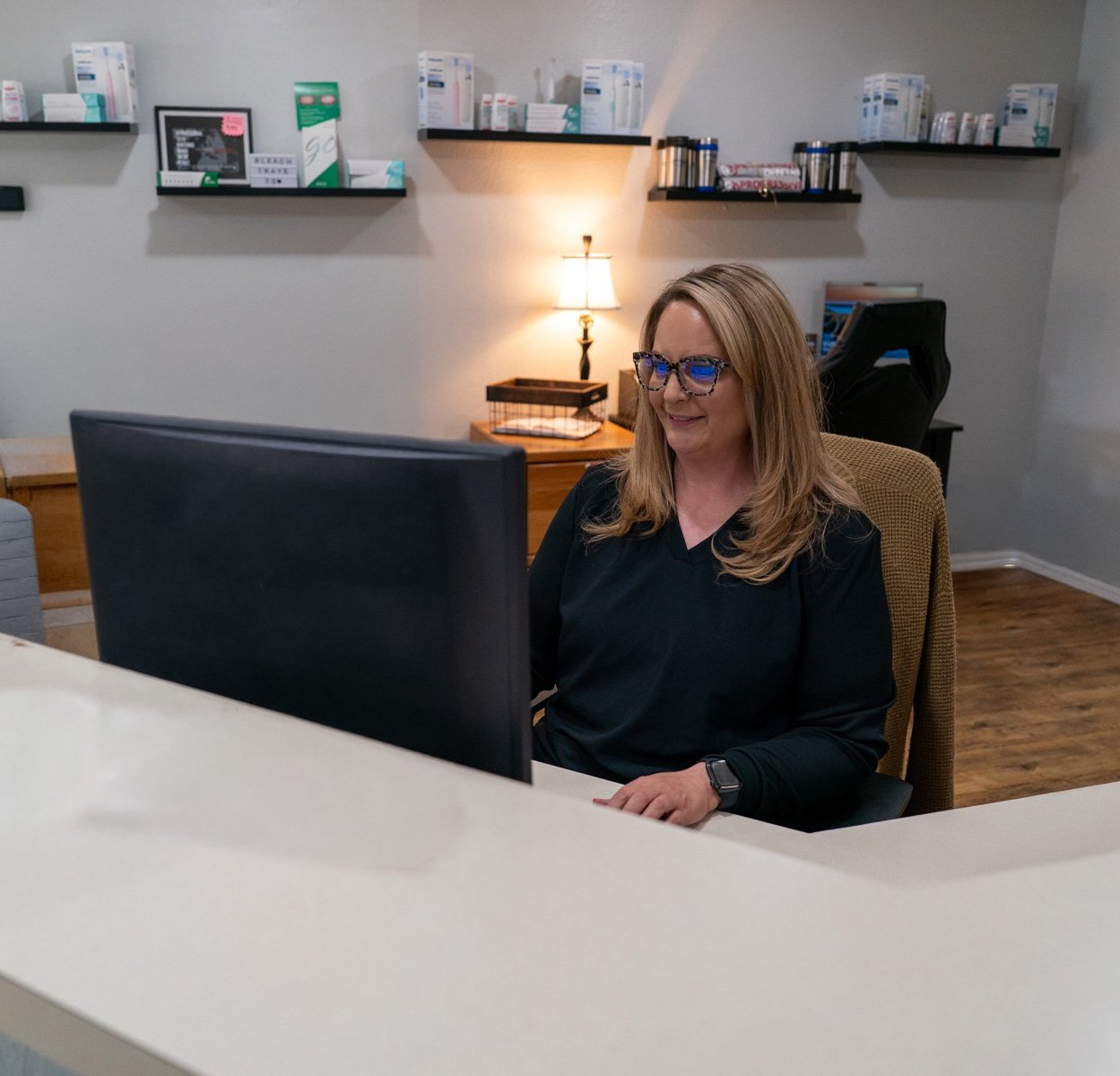 Progressive Dental team member helping patients with dental insurance in Oklahoma City
